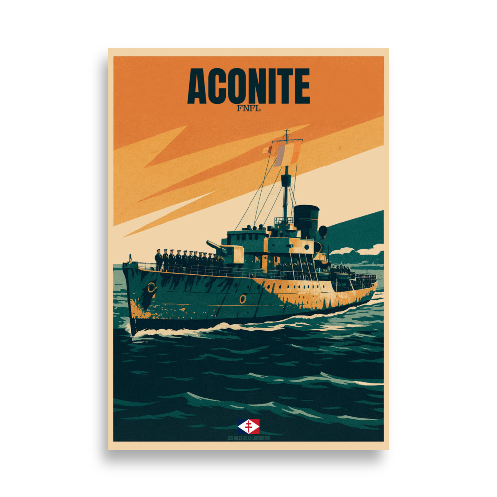 Poster Aconite FNFL – Aviso des Forces Navales Françaises Libres