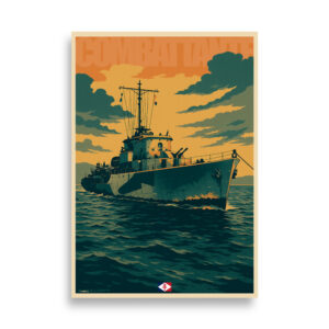 Poster de La Combattante – Destroyer des Forces Navales Françaises Libres